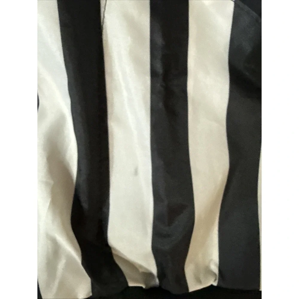 VTG +POS Referee Jacket Black White Striped Windbreaker Rain Made USA XL